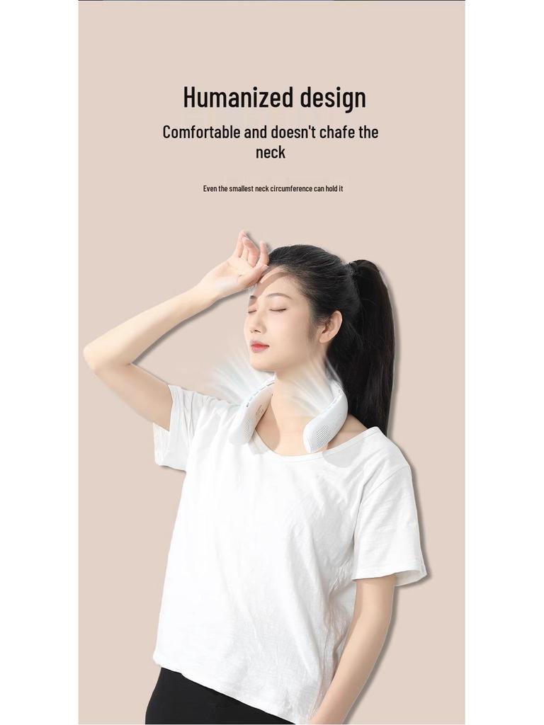 Portable USB Rechargeable Bladeless Neck Fan - Silent, Compact, Powerful Airflow