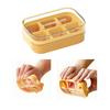 Ice Cube Mold with Sealed Lid 6 Cavity Push-Type Design No Spill Stackable Ice Tray for Pure Odor-Free Easy-Release Reusable