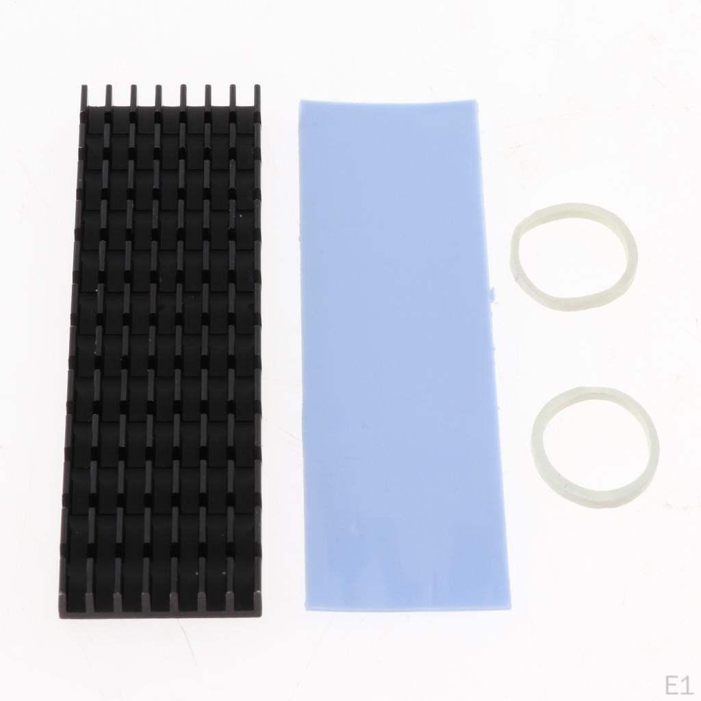 Aluminum M.2 2280 SSD Sink Cooling Fin with Thermal Pad