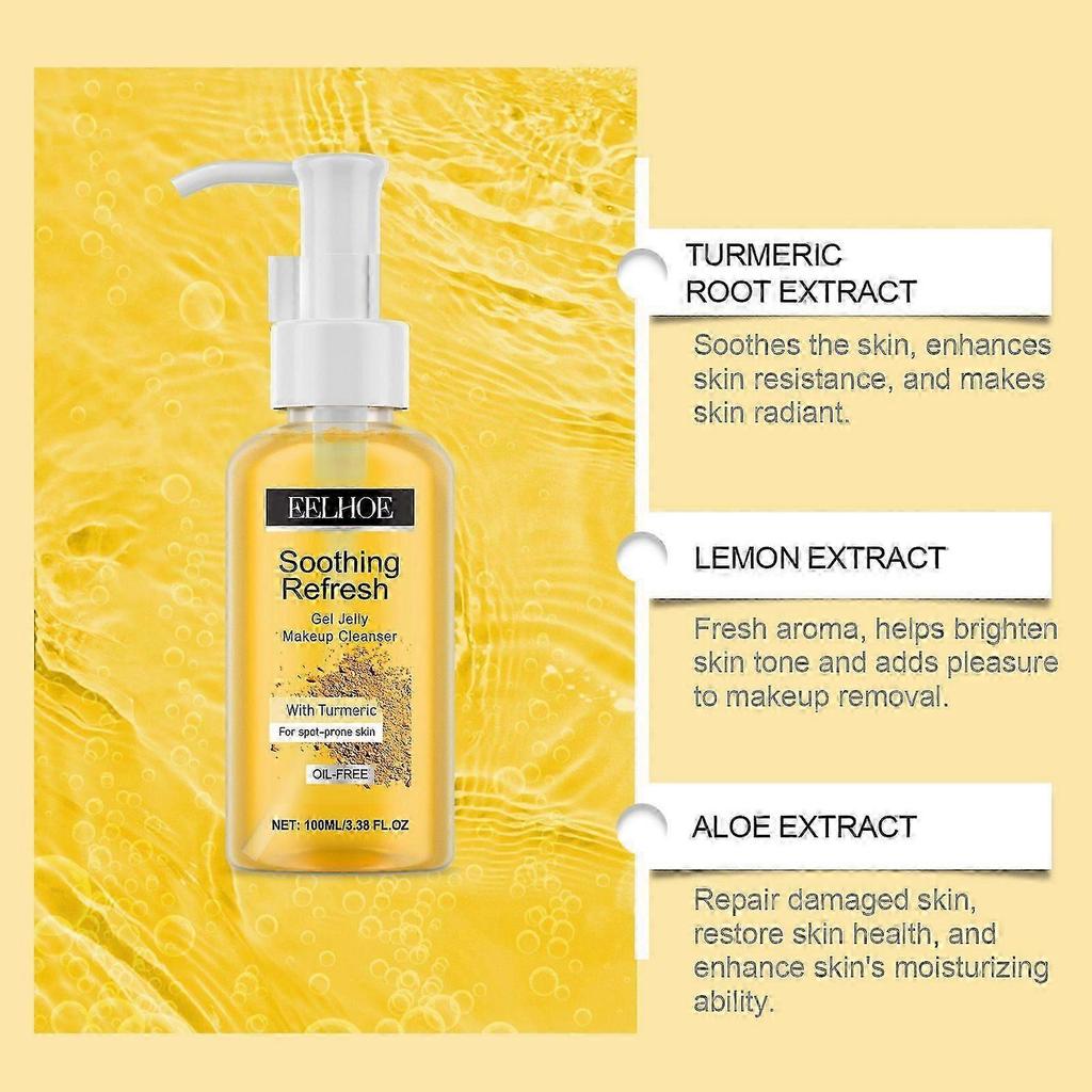 3PC Turmeric Cleansing Gel Cleansing Makeup Face Gentle Cleansing Moisturizing