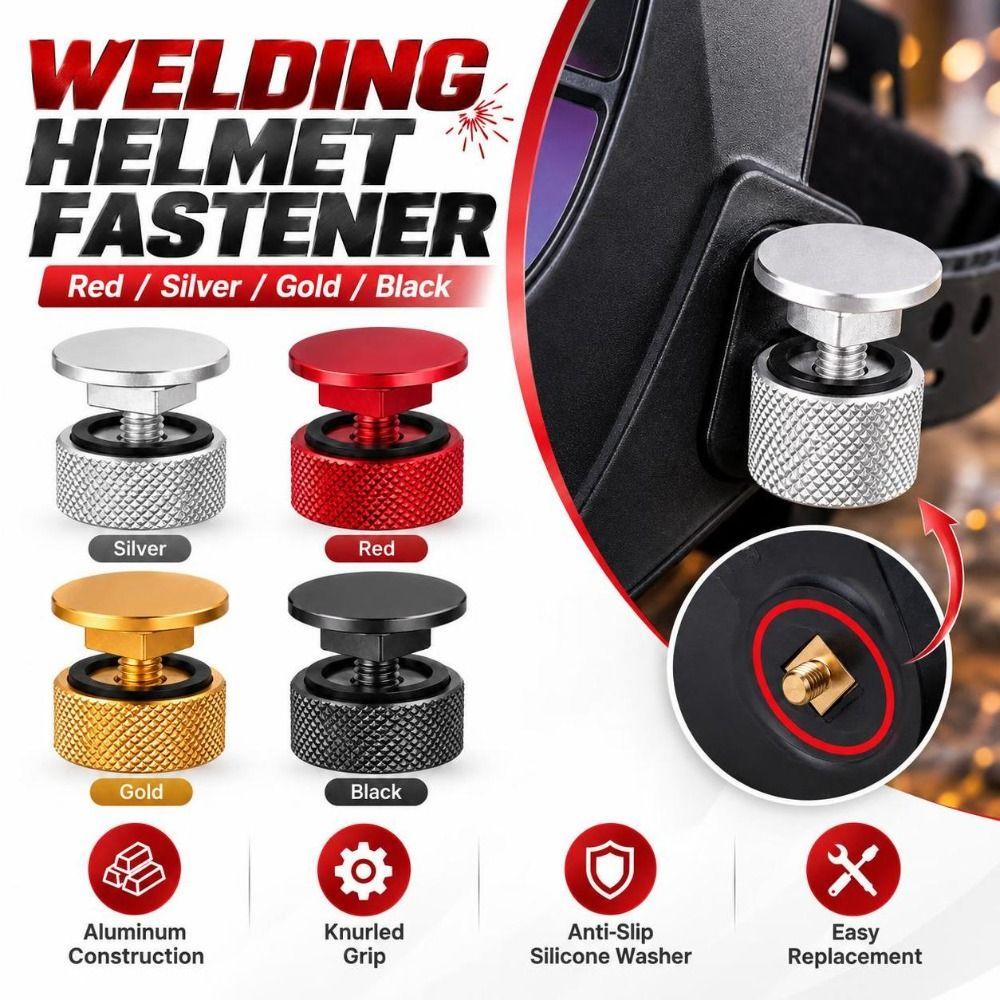 1PC Anodized Finish Welding Helmet Fastener Headgear Fastener Screw Welding Helmet Repair