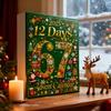 12-Day Christmas Advent Calendar with Acrylic Ornaments Easy-Open Windows Multifunctional for Kids Rooms Holiday Countdown Decoration