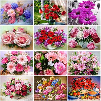 5D fai da te margherita pittura diamante fiore punto croce diamante ricamo rosa trapano rotondo completo arte mosaico decorazioni per la casa regalo