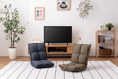 Azumaya-kk RKC-173DM Recliner, Denim, 38cm Wide x 43-52cm Deep x 47-23cm High