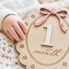 Holz Baby Monatskarten für Foto-Requisiten