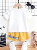 Summer Boys Cartoon Print Short Sleeve Shorts Set, Breathable Two-Piece Outfit For Home & Outdoor Wear