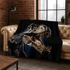 Ancient Creatures Dinosaur Ammonite Fossil Art Flannel Blanket,Cozy Soft Throw Blanket for Home Bedroom Bed Sofa Cover Gift Kid