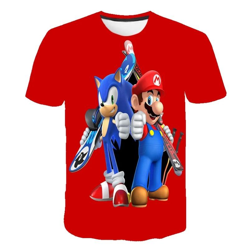 Boys 3D Printing Clothes Cartoon T shirt Kids Clothing Cartoon Game Boy Summer Children T-shirt Tops