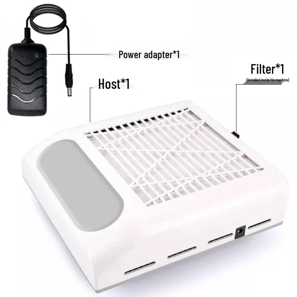 High-Power Nail Dust Collector with Japanese Filter - Nail Table Vacuum Cleaner