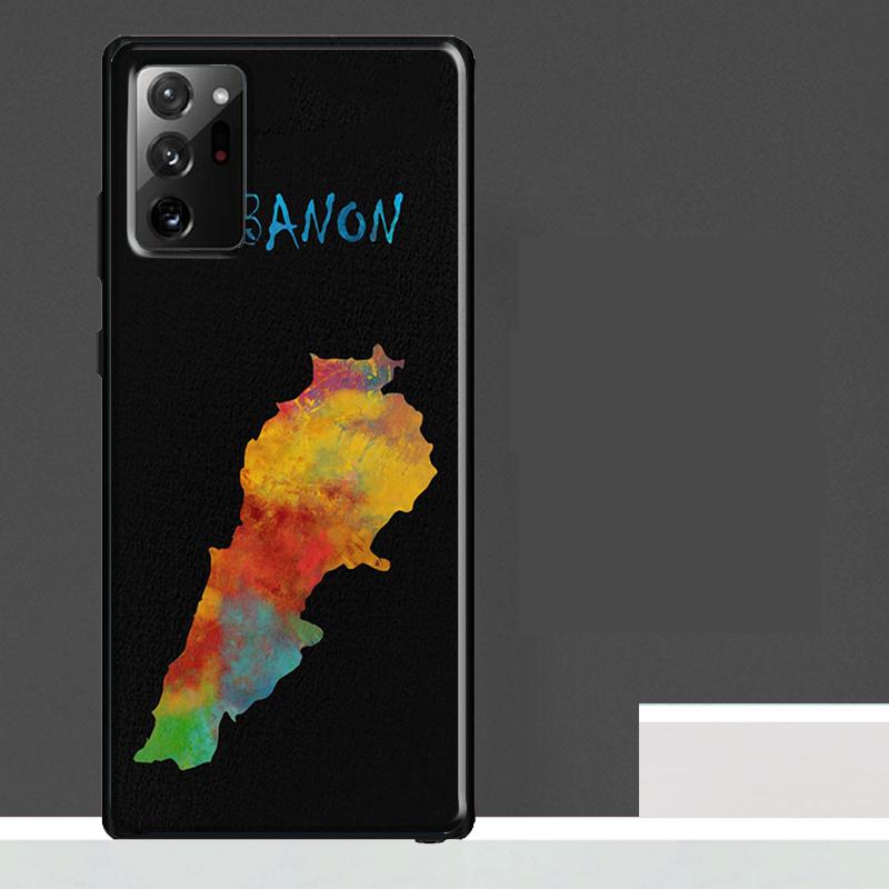 Lebanon Flag Map Case For Samsung Galaxy S25 Ultra S23 S22 S21 S24 Ultra S9 S10 S20 Plus S25 FE Phone Cover