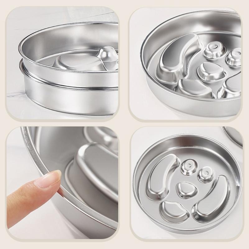 Slow Feeder Dog Bowl,Slow Feeder Stainless Steels Metal Dog Dish to Slow Eating Slow Feeding Dog Bowl for Small Breeds