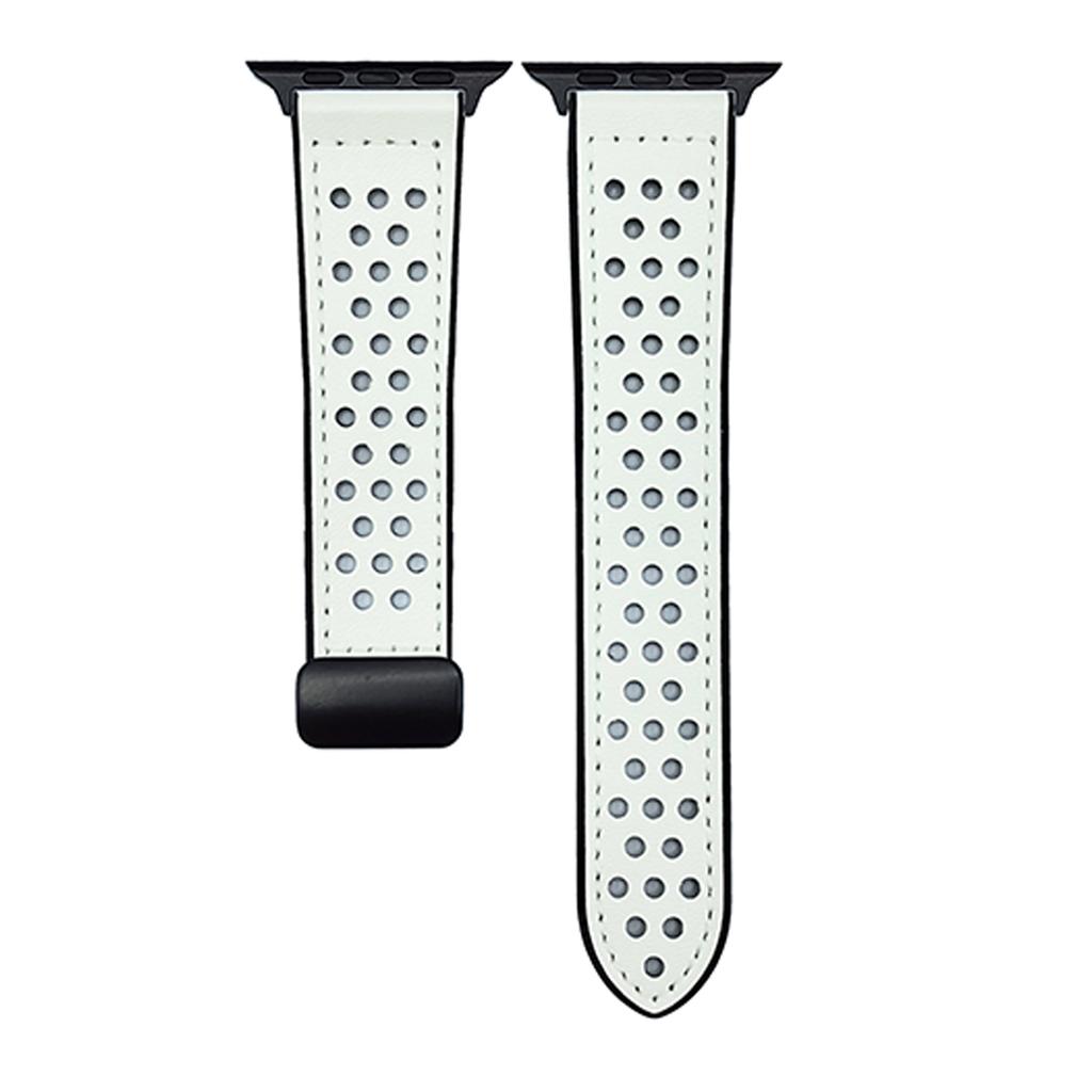 Watch Band For Apple Watch Ultra 3 2 1 49mm/Series 11 10 46mm/9 8 7 45mm/SE3 SE2 SE 6 5 4 44mm/3 2 1 42mm Magnetic Buckle Perforated Silicone Strap