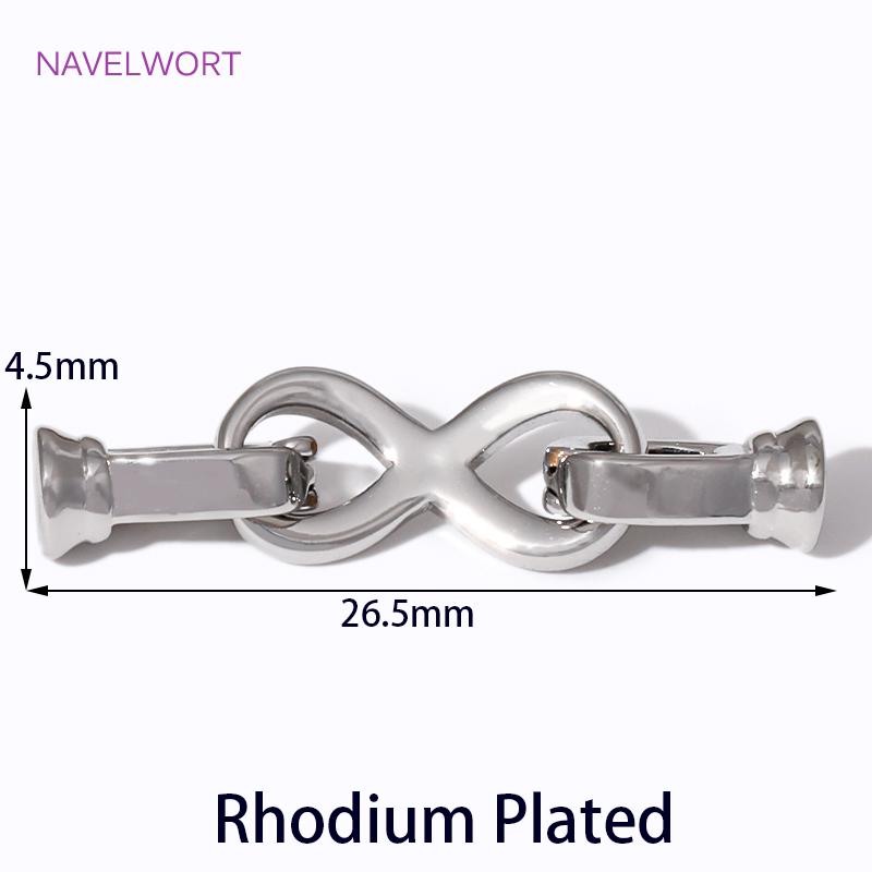 18K Gold Plated Brass Connector Clasp Beads End Caps Fastener,8 Words Pearl Clasps Connecto For Bracelet Jewelrt Making Findings 1 piece