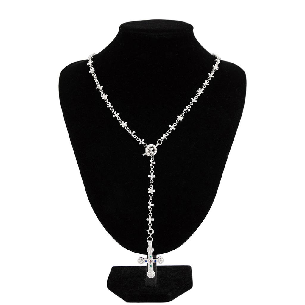 Fashionable Jesus Cross Pendant Necklace Women Neck Jewelry Statement Pendant Necklace Perfect for Daily and Party Wear
