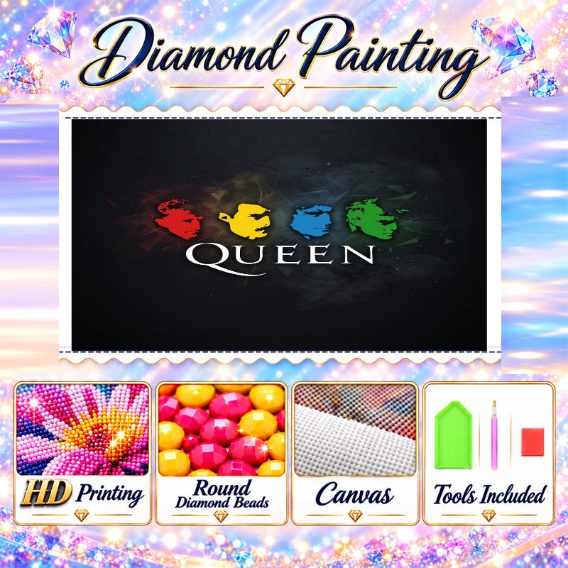 Queen Diamond Painting Kit 5D Full Drill DIY Diamond Mosaic Wall Art Home Decor