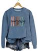 European Fashion Printed Long-Sleeve Pullover Sweatshirt: Comfortable, Versatile Autumn Top for Women