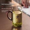 Wutuo Heat-Resistant Glass Tea Cup with Handle