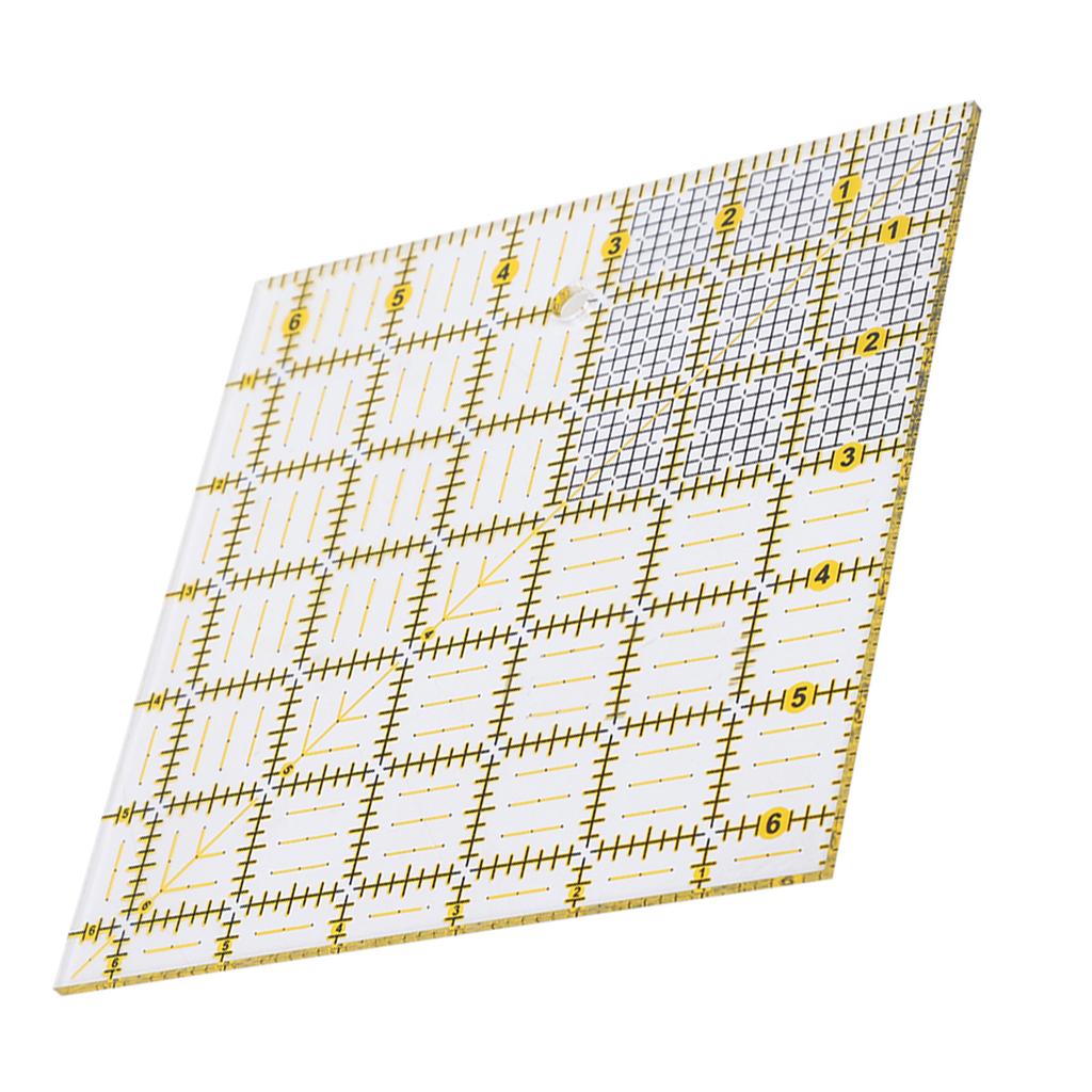 Square Quilting Ruler Hand Craft PatchWork Sewing Tool Plastic Display Rulers 16 X 16cm