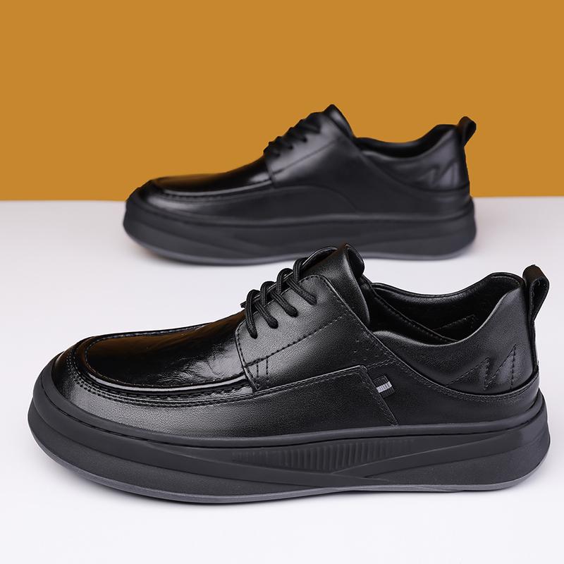 Fashion Men High Quality Male Comfortable Basic Boots Leather Fashion Casual Shoes Outdoor Men's Lace-Up Sneakers New Male Driving Shoes