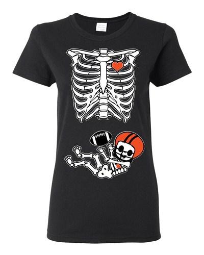 Baby Skeleton Cincinnati Football Ladies DT T-Shirt Tee Unisex T-Shirt XXXL