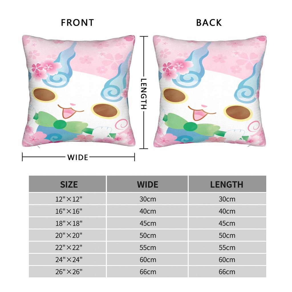 Anime Yokai Cute Watch Maple Pillow Case Comfy Pillow Cover Cute Funny Cushion Cover For Wedding Party Home Decor