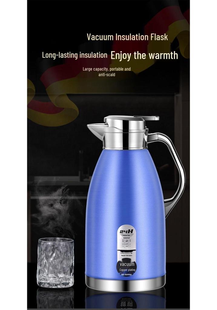 Stainless Steel Double-Layer Insulated Anti-Scald Kettle for Home & Commercial Use