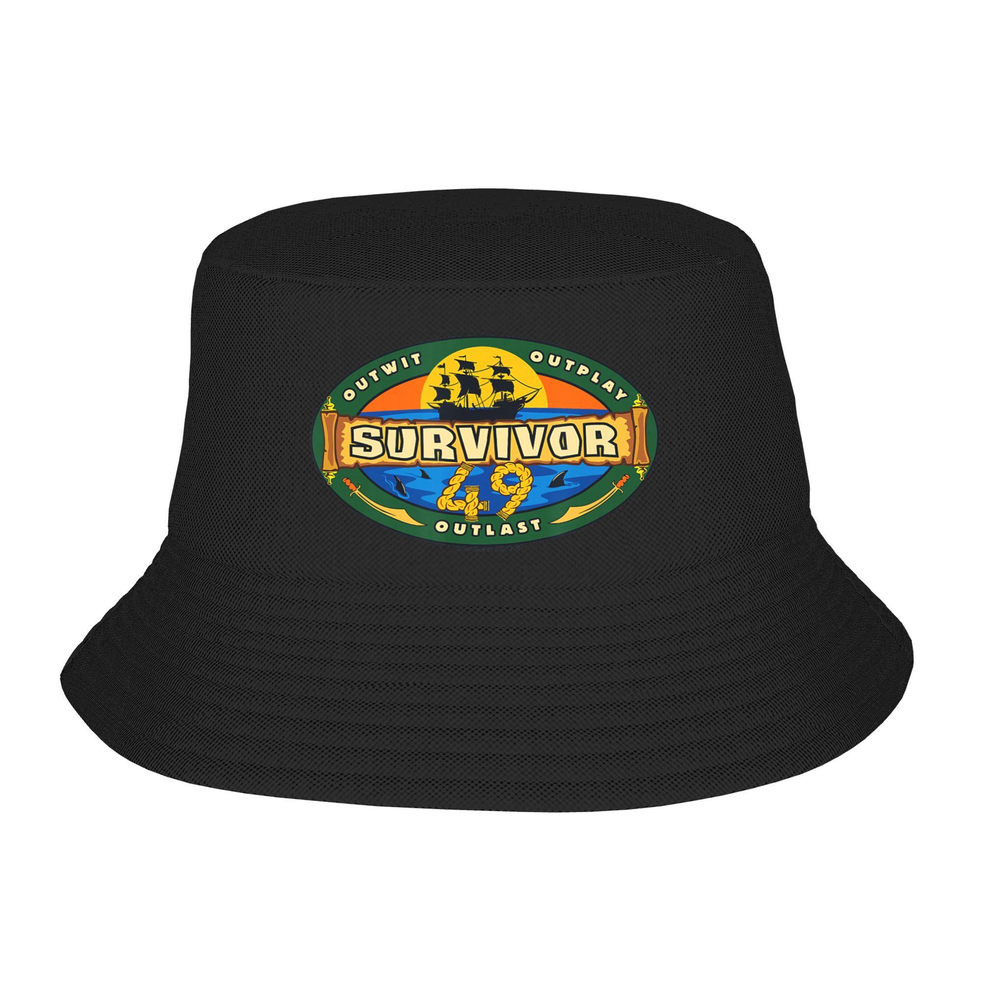 

Unisex Survivor Season 49 Officially Licensed Bucket Hat Survivor Portable Fisherman Hats Summer Casual Fishing Caps Sun Hat One Size чёрный