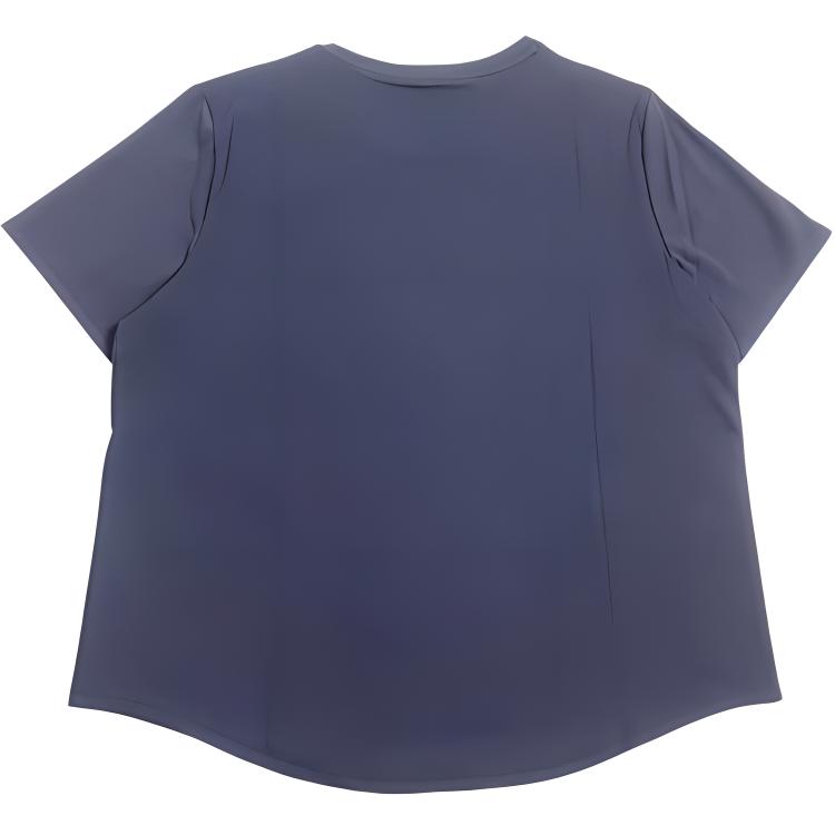 Li Ning Fitness Series Loose Sports Casual Simple Solid Color Round Neck Pullover Short Sleeve T-Shirt Women Tops Deep-Blue ATSU890-2