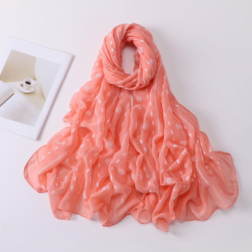 Plain Geometric Floral Foam Viscose Shawls Scarf Lady High Quality Wrap Beach Pashmina Stole Bufandas Muslim Hijab 180*90Cm