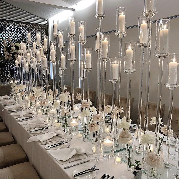 European Crystal Candlestick - Elegant Wedding & Home Décor Candle Holder