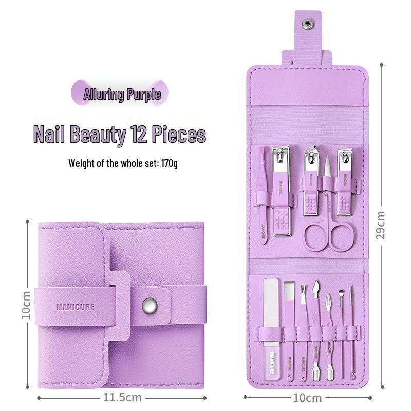 Set Manichiură și Pedichiură 16 Piese: Unghieră, Foarfece pentru cuticule și Instrumente
