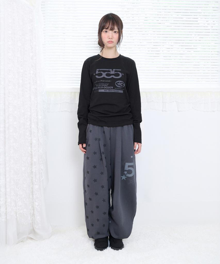 VIDEO JOCKEY Star Number 5 Sweatpants [Charcoal]