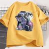 Tre T-shirt Grafiche Retrò con Piccioni T-shirt Piccione Luna Maglietta Uccello Oversize Unisex Donna Cotone Stampato Manica Corta Abbigliamento Top