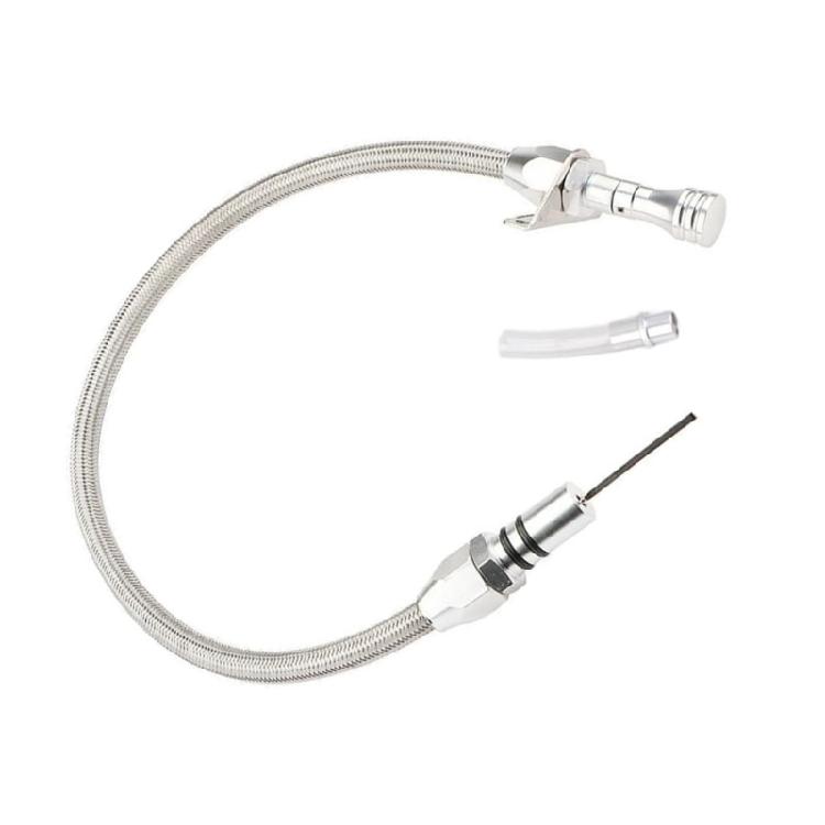 

Heavy Duty Flexible Braided Cable Transmission Oil Dipstick Suitable for TH350 Automatic Tranny Easy Installation Design 1