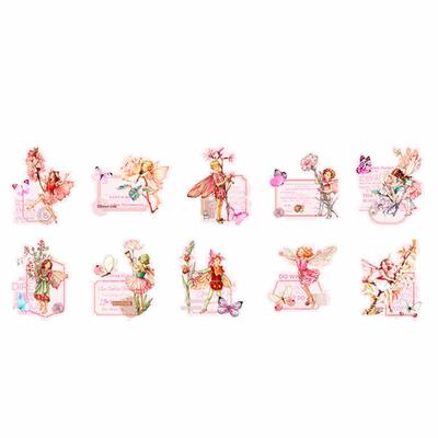 30 Sheets Vintage Fairy Stickers Flower Fairy Stickers for Scrapbook Junk Journal Supplies DIY