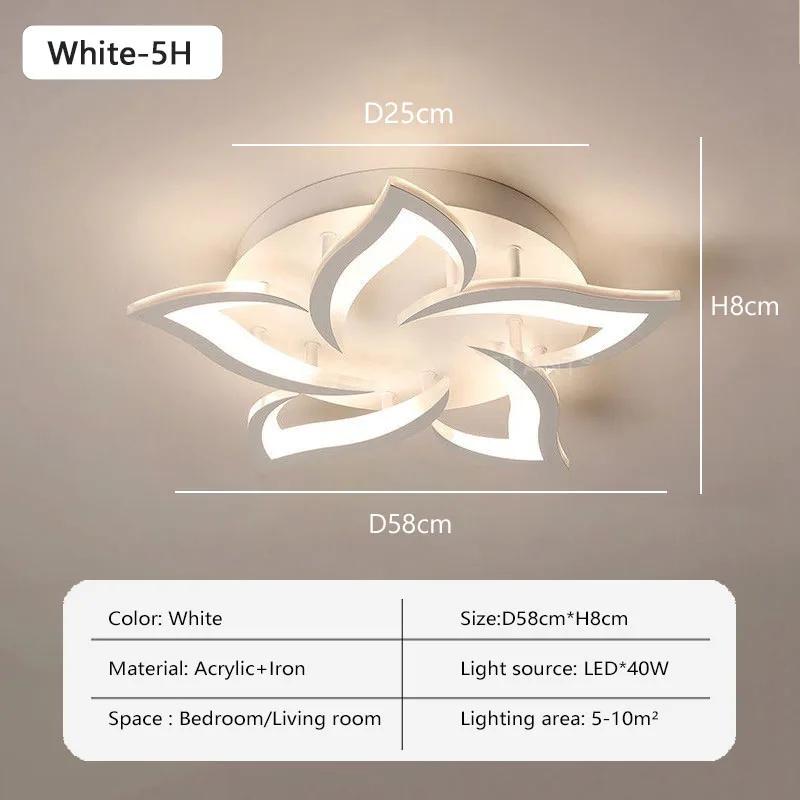 LED Taklamper 3/5 Vinkel Stjerne Innendørs Belysning Soverom Stue Arbeidsrom Gang Balkong Hjemmeinnredning Svart Hvit Lampe Lysekrone