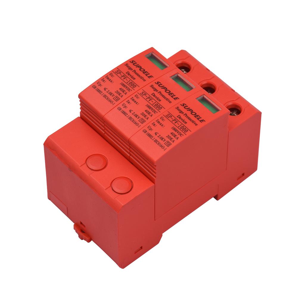 DC 1000V Surge Protective Device 3P 40KA Surge Arrester Photovoltaic PV Thunder Proof Protector