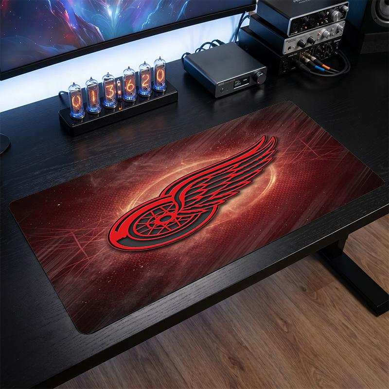 Detroit Red Wings Pattern Mousepad Anti?Slip Rubber Desk Pad For Gaming Working Desktop Decoration