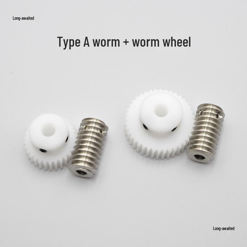 0.8 Module White POM Worm Wheel Gear: Nylon Turbine Worm Gear in Sizes 20-60