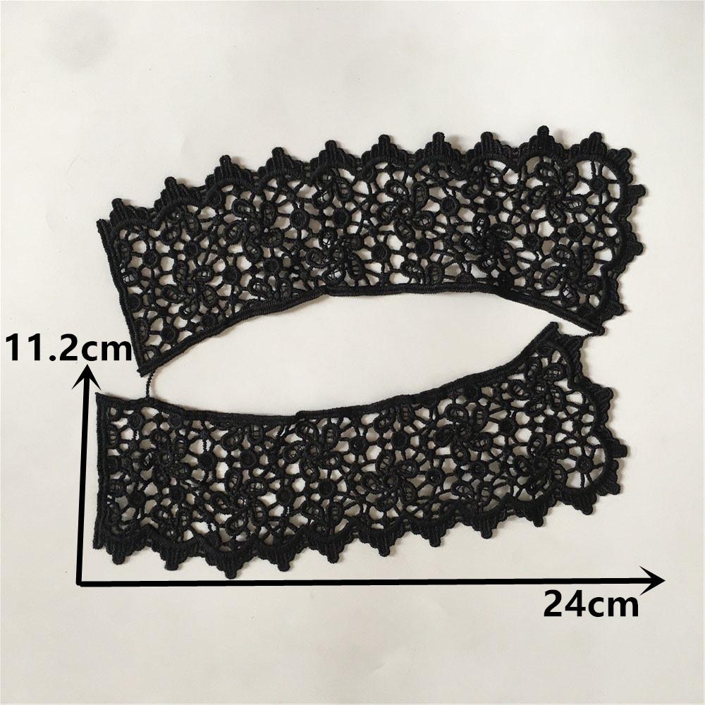 Black And White Neckline Lace Fabric DIY Hollow Lace False Collar Embroidery Applique Decoration Clothing Sewing Accessories