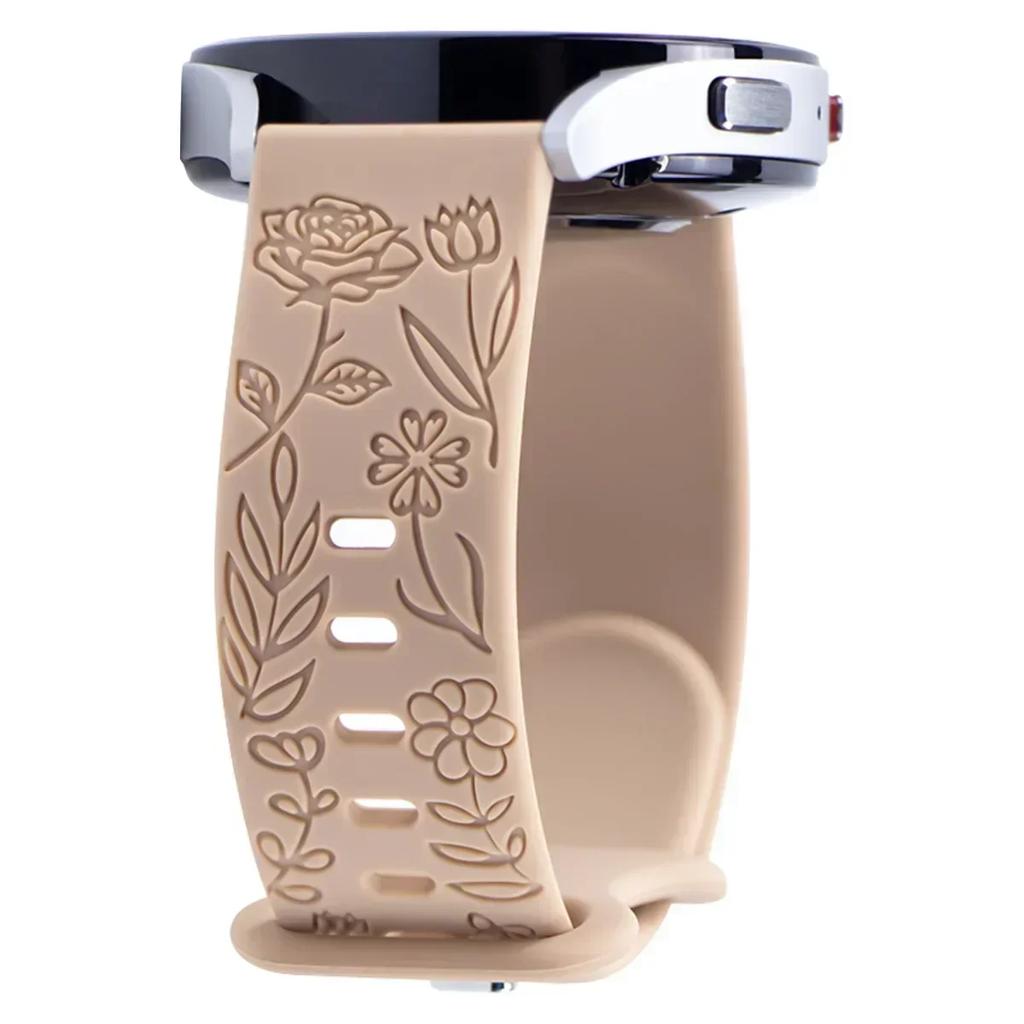 22mm Engraved Strap for Samsung Galaxy Watch 7 6 5 4 6Classic 20mm Silicone Sport Bracelet for Huawei Watch GT5 GT4Pro Watchband