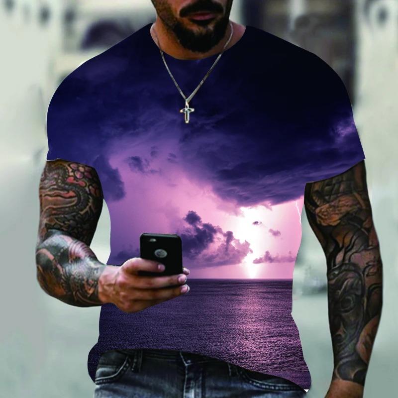 T-shirt décontracté à manches courtes et col rond pour homme, nouvelle collection été 2023, avec impression populaire, grande taille, éléments de rue