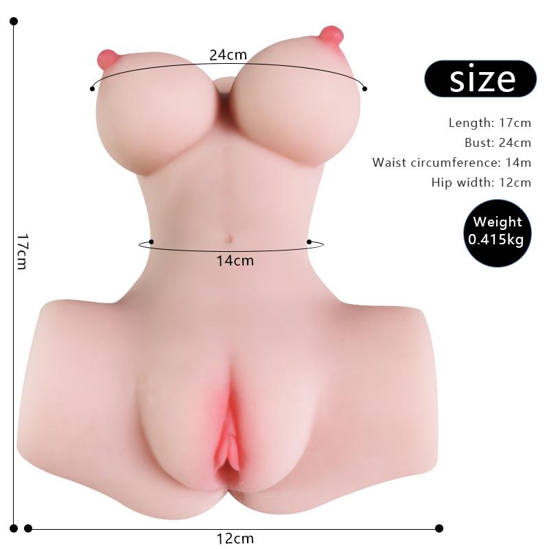 Sex Doll Male Masturbator with Realistic Boobs Vagina and Anal,3 In 1 Torso Masturbator Doll Pocket Pussy Men Masturbation Sex Toys for Man