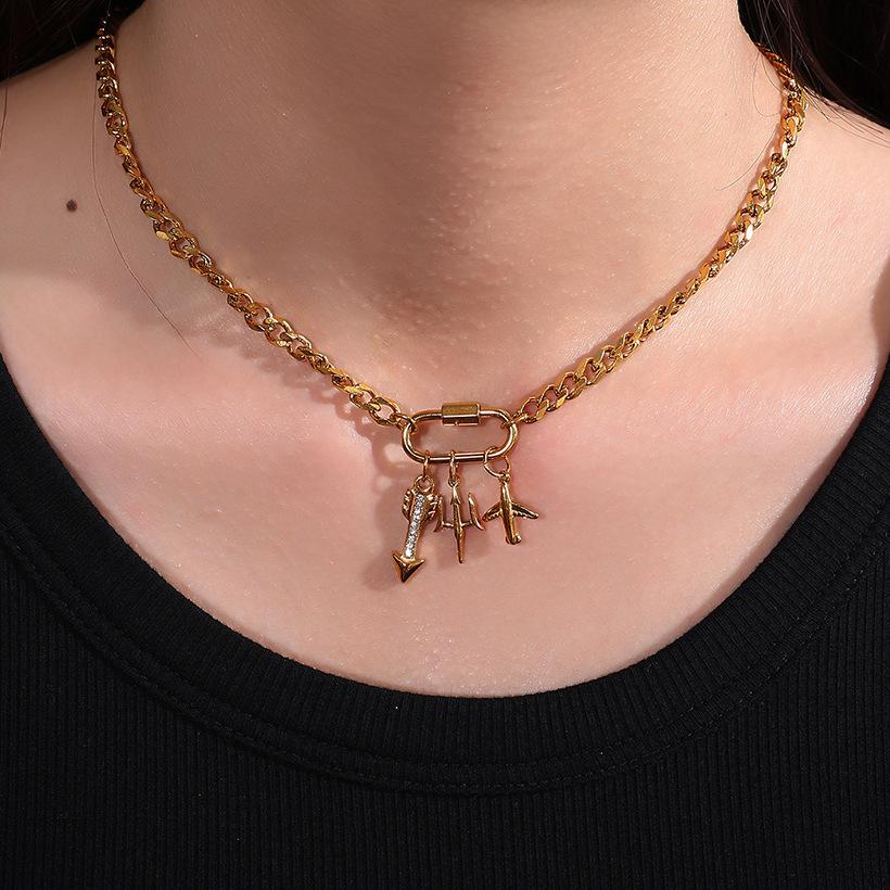 Exquisite And Compact Diy Key Pendant Stainless Steel Gold-Plated Cute And Diverse Styling Accessories