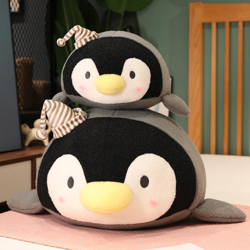 

Soft Lying Penguin Plush Toy Cute Cartoon Stuffed Animal Doll for Girls Christmas Birthday Gift 40cm