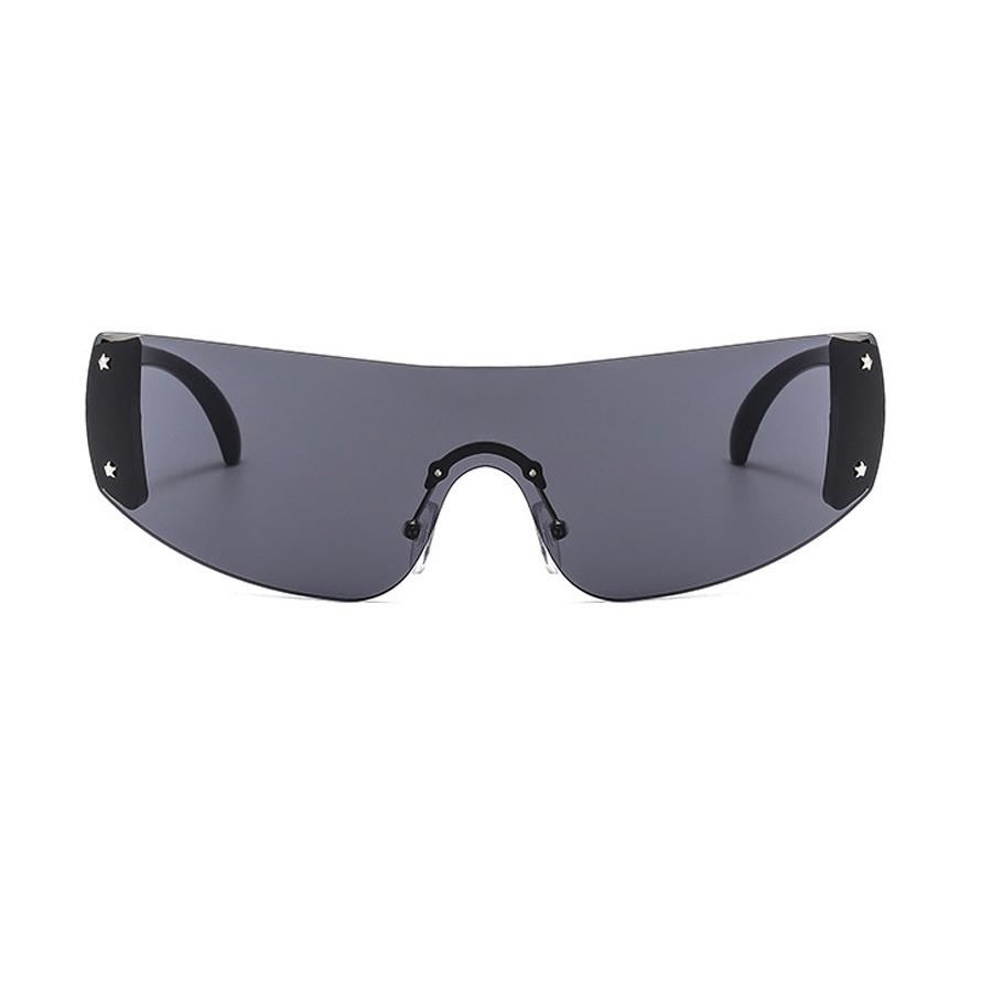 Punk One Piece Sunglasses Goggle Rimless  Oversized Sports Sun Glasses Shades Eyewear Uv Female Wrap Around Goggles