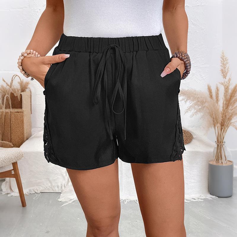 TIFICY Women s Fashion Casual Solid Color Print High Waist Sport Shorts S