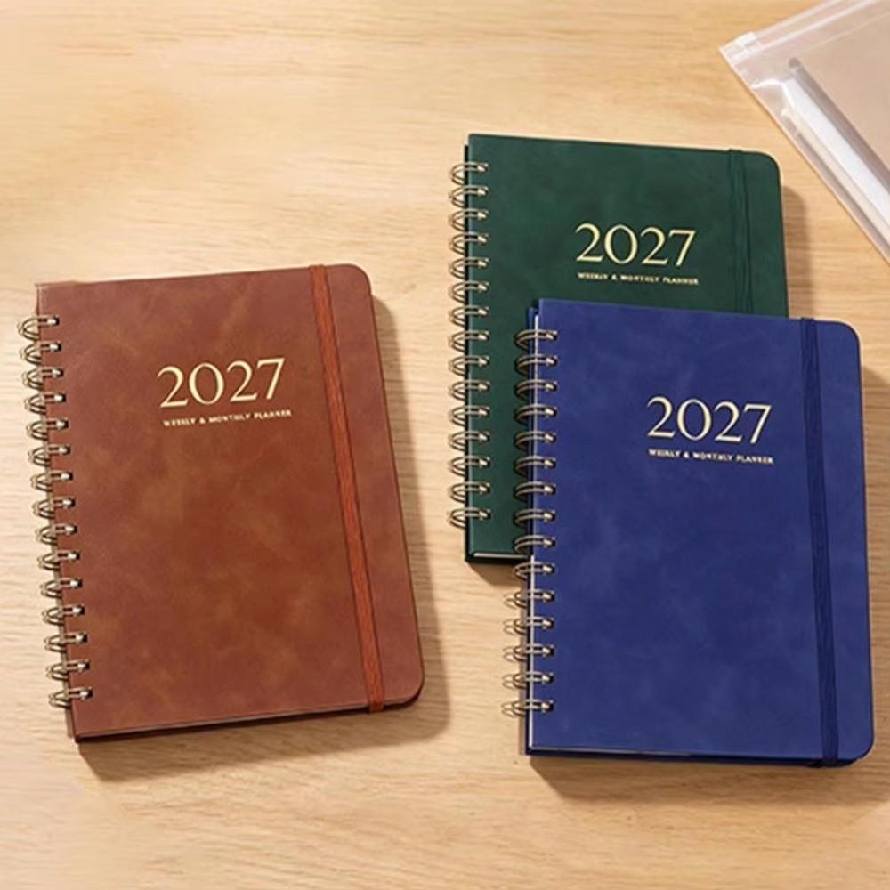 Thick Pages 2027 Weekly Planner Lightweight Spiral Planner 365-day Schedule Notebook  Work