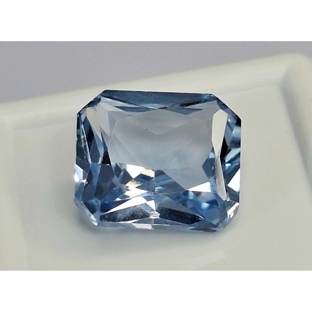 Sky Blue Aquamarine Natural 8-10 Ct Emerald Cut Beautiful Certified Gemstone