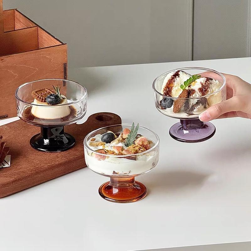 Ins Style Starry Glass Dessert Goblets